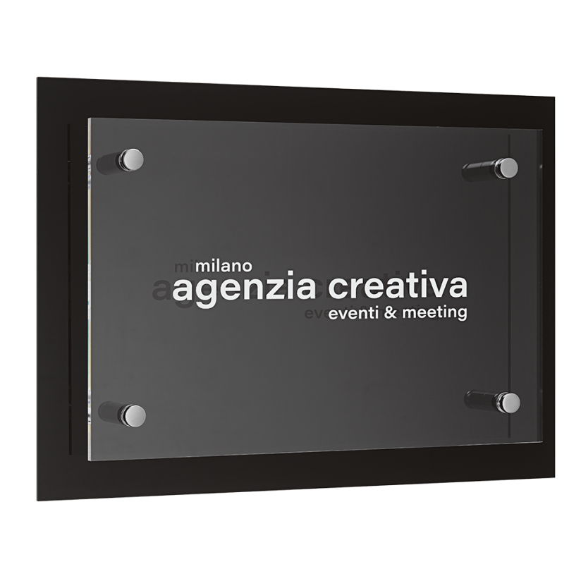 Targa Trasparente con Fondo