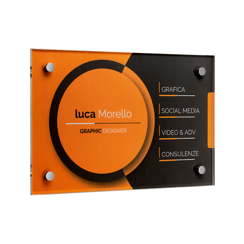 Targa Trasparente Stampa Piena