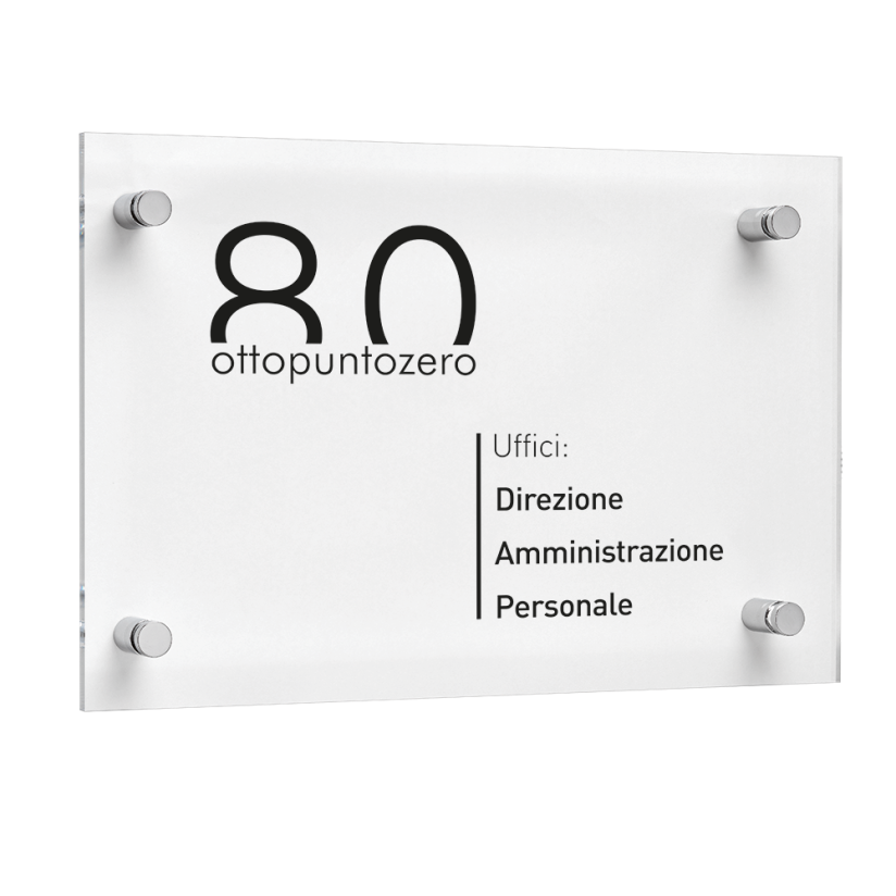 Targa Metacrilato Trasparente